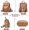 Ladies Backpack Anti-theft PU Leather Shoulder Bag High Capacity Travel Backpack