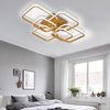 Square/Ring LED Ceiling Lamp Cool White Light Chandelier Fixture Bedroom Living