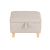 Upholstered Footstool with Storage Bench Chair Ottoman Pouffe Seat Stool Box