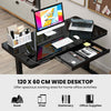 Height Adjustable Desk Electric Stand up Desk w/ Writable Tempered Glass Top