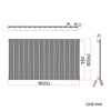 Black Radiator Vertical Horizontal Flat Panel Central Heating Rads 1800 1600 600