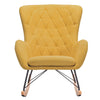 Sale! High Back Velvet Fabric Nursery Rocking Armchair Wingback Chair Sofa Seat