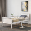 Solid Wooden Bed Frame 3ft 4ft6 Single Double Size Bed Frame Pine Wood in White