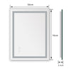 Illuminated Bathroom Mirror with LED Lights Wall Mounted Demister Touch Sensor