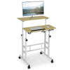 Mobile Standing Desk Laptop Computer Cart Portable Height Adjustable Workstation