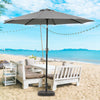 2.7M Round Garden Parasol Sun Shade Patio Hanging Umbrella with Crank Tilt Base