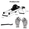 Professional Mandolin Slicer Vegetable Cutter Food Fruit Chopper Gretar Tool New