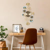 Large Wall Clock Silent Elegant Decorative Floral Gold Flower Leaf Clock 83cm