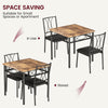 3-Piece Dining Table Set Metal Frame Square Kitchen Table with 2 Chairs