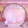 2.4m Metal Wedding Arch Frame Round Circle Moon Gate Flower Balloon Rack Stand