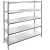 Stainless Steel Shelving Adjustable Storage Shelf 5-Tier Storage Rack