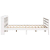 Bed Frame with Headboard White 200x200 Solid Wood Pine H1H9
