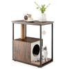 Indoor Cat Furniture End Table Cat House Wooden Cat Scratch Side Table