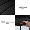 2pcs Black Velvet Dining Chairs Set Padded Seat Back Restaurant Chair