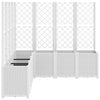 Garden Planter with Trellis - White Polypropylene Flower Pot Box, Rattan , V1Z4