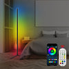 Tall Slim Music Sync RGB LED Corner Floor Lamp Neon Lights Bar Party Wall Light