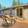 Foldable Outdoor Garden Beer Table and Benches Set Picnic Bistro Chair Furniture
