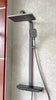 Square Thermostatic Shower Mixer Gunmetal Grey Electronic Disaplay Piano Keys