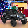Kids Ride on Jeep Car 12V Electric Vehicle w/Remote Control & LED Lights-Black