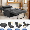 4-in-1 Convertible Sofa Bed Folding Ottoman Sleeper Space Saving Couch Lounger