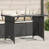 Garden Table with Top Outdoor Dining Table Coffee Table Poly Rattan