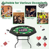 Foldable Poker Table for 8 Players Blackjack Texas Hold’em Table-Green