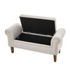 Linen Fabric Upholstered Bench Bed End Window Seat Ottoman Storage Stool Bedroom
