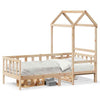 Day Bed with Roof 90x200 Solid Wood Pine G3J2