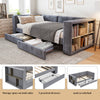 Upholstered Bed 3ft Single Bed Frame Daybed with 2 Drawers & Storage Compartment