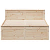 Bed Frame without with Headboard 150x200 King Size Solid Wood R3Z3