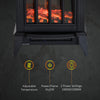 Electric Fireplace Heater Black Stove w/ LED Flame Effect Freestanding Black