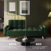 Modern Velvet 3-Seater Sofa Bed Futon Click Clack Couch for living room