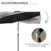 3(m) Patio Umbrella Outdoor Sunshade Canopy with Tilt & Crank Black UK
