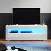 Modern White TV Stand High Gloss Doors Entertainment Unit Cabinet With LED Light
