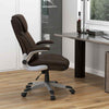 Executive Office Chair PU Leather Computer Desk Chair w/ Rocking Function Brown