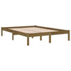 Bed Frame Honey Brown Solid Wood Pine 120x200 T0G3