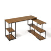 Mondeer L-Shape Computer Desk Corner Desk with 360 Degree Rotatable S-Shelf