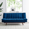 3 Seater Navy Blue Velvet Sofa Bed - Mondaine