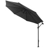 Cantilever Garden Hanging Sun Umbrella Banana Parasol Sunshade with Crank System