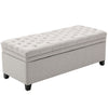 Rect Ottoman Stool Bench Storage Box Pouffe Seat Blanket Bedding Toy Chest Chair