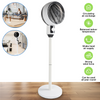 9" AIR CIRCULATOR FAN 3 SPEED 90° OSCILLATION PEDESTAL FAN FOR HOME OFFICE WHITE