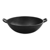 Cast Iron Frying Pan with Loop Handles Cooking Wok Deep Griddle Skillet Soup Pot