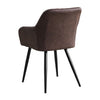 Set of 2 Armchairs Dining Chairs with Arms Velvet PU Faux Leather Chairs Kitchen