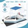 Fir Wood Sandbox Backyard Ship-like Playhouse w/Sloping Canopy