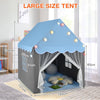 Kids Playhouse Tent Toddler large Castle Fairy Cotton Tent w/Star Lights Blue