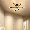 Modern Chandelier LED Lamp Black Frame Ceiling Light Living Room Pendant Lights
