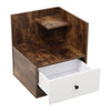Retro Bedside Table Drawer Cabinet Bedroom Furniture Storage Shelf UK
