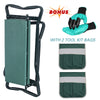Folding Garden Kneeler Bench Stool EVA Pad Seat Gloves+Two Extra Thicken Pouch