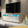 160cm TV Unit I Sideboard Cabinet I White High Gloss Doors I Free LED
