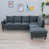 L-Shaped Corner Sofa, Sectional Couch with Built-in USB Port Chaise